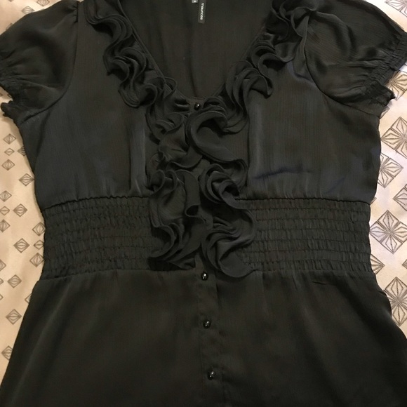 Black Ruffle Blouse - Picture 3 of 3